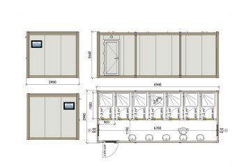 KWD 702 Mobilní WC Kontejner