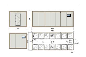 KWD 141 Mobilní WC Kontejner