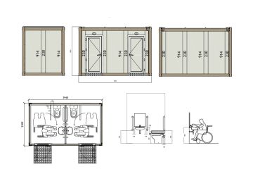 K 2001 Mobilní WC Kontejner